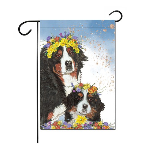 Bernese mountain dog floral - mountain,