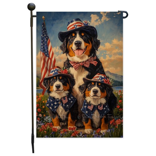 Bernese mountain dog patriotic - dog,