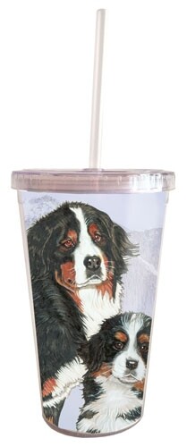 Bernese mountain dog tumbler - bernese,