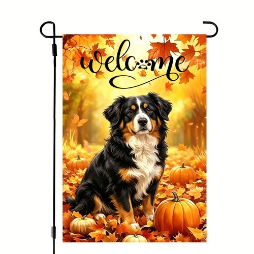 Bernese mountain garden flag - bernese,