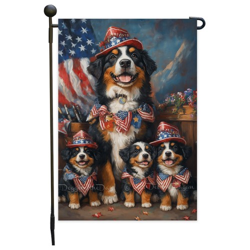 Patriotic bernese mountain dog - patriotic,